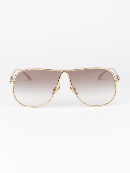 Miu Miu Women Sunglasses Gold Brown Gradient Pilot MUA56S 5AK90L NEW AUTHENTIC main image 6